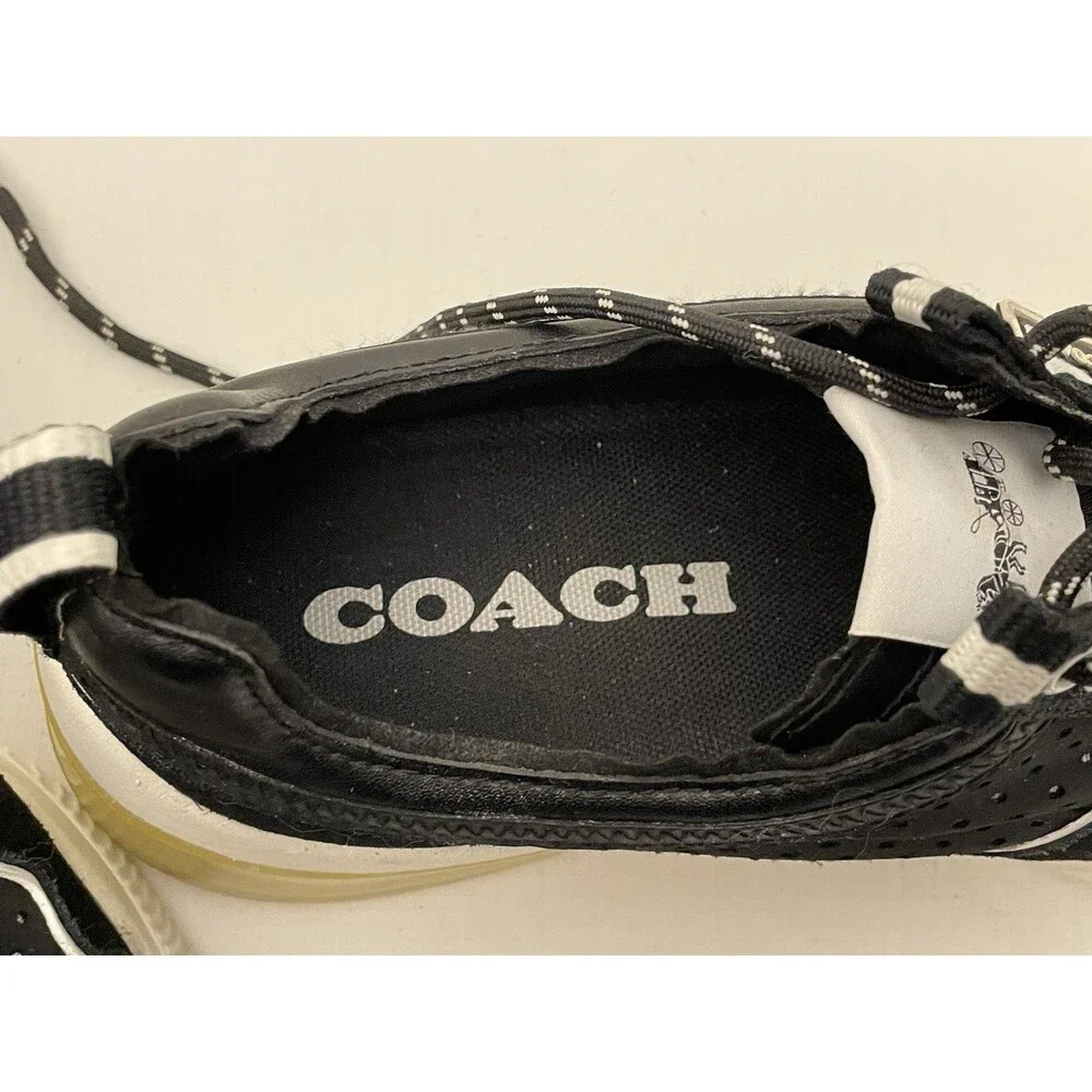 Coach Citysole Runner Women’s Size 10 B Black White Sneakers Shoes Lace Up - Picture 12 of 12